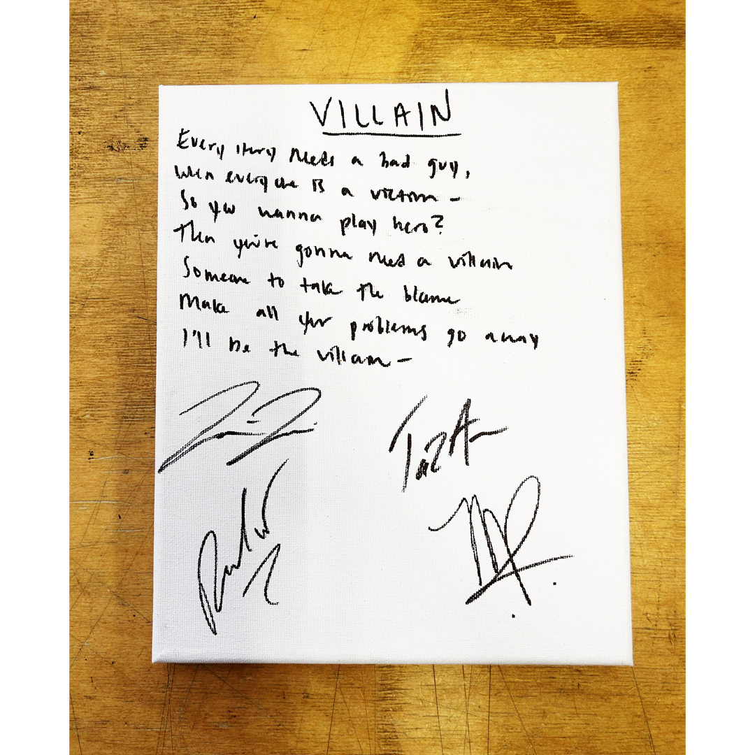 Signed Villan Lyric Canvas