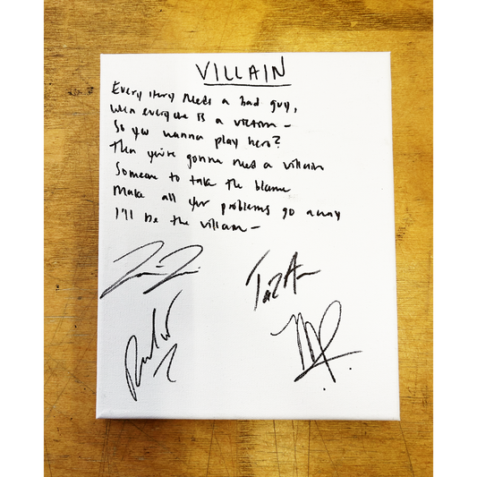 Signed Villan Lyric Canvas